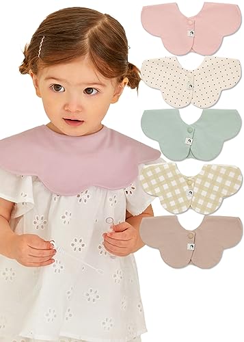 Image of Konny Baby Bibs 3/5/7-Pack Set, 360 ​​° Rotate, Soft and Absorbent Bandana Drooling for Boys Girls baby Essentials