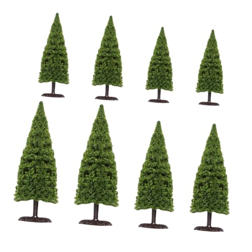 YOSADIER 8個 チュア松樹モデル 高精細造形 プラスチック製 軽量耐久 風景建築模型用 景観装飾 クラフトやジオラマに