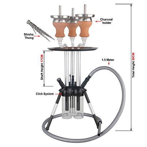 TYX HOME Besondere Shisha Shisha mit DREI Rahmen (Geeignet für eine Person) – Bild 3