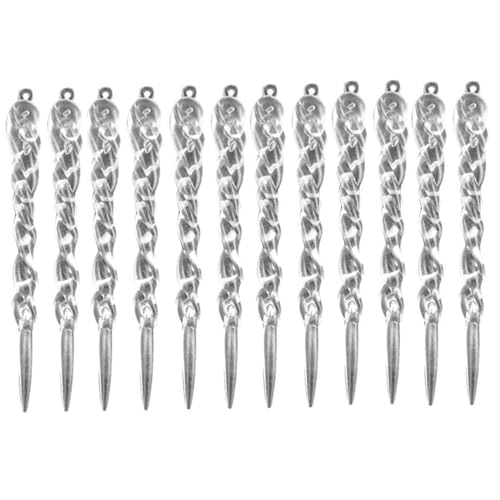 Adornos de carámbano acrílico, 12 Piezas de decoración Colgante Transparente Realista para árbol de Navidad de Invierno/5 Pulgadas