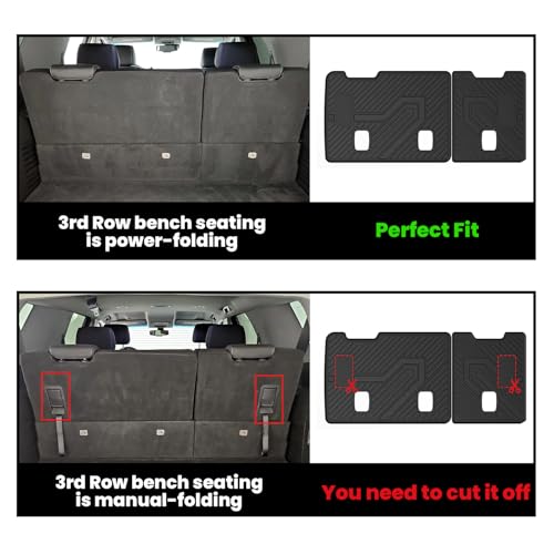 Image of LASFIT Trunk Mat for Chevy Suburban /GMC Yukon XL /Escalade ESV 2015-2020 | Only Yukon XL, Not Fit Yukon /Only Escalade ESV, Not Fit Escalade; Edge to Edge Coverage, Easy to Wash