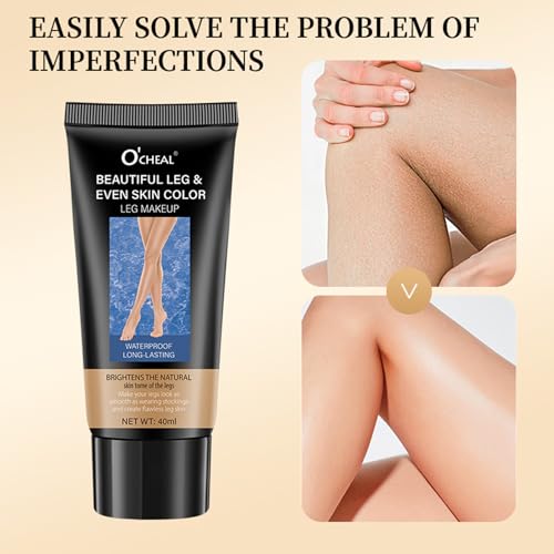 Bein Make up Concealer, Wasserfeste Beincreme Greate Flawless Body Concealer Cream, Body Foundation Für Die Beine, Beinhaut Tattoo Narben Concealer Geeignet Für Natürliche, Gesunde Hauttöne(2 Stück)