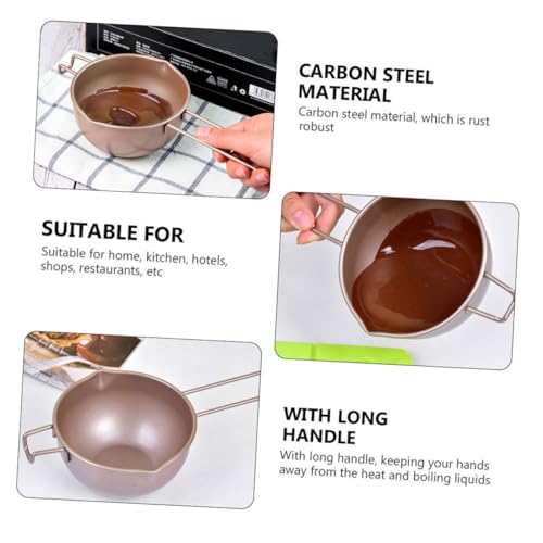 Olla para derretir chocolate acero carbono con mango miniatura 5