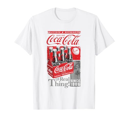 Coca-Cola T-Shirt Rétro Caisse à Bouteilles Blanc Homme S