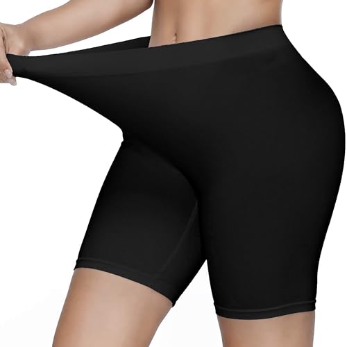 Image of KYDA Women's Anti Bacterial Cycling Shorts, Under Skirt Biker Shorts, High Waist Stretchable Yoga Shorts & Gym Workout Skin Fit Shorties