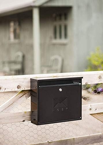 Burg-Wachter MB02R Red Elegance Wall Mounted Galvanised Steel Lockable Weatherproof Post Box - 36x31x10cm