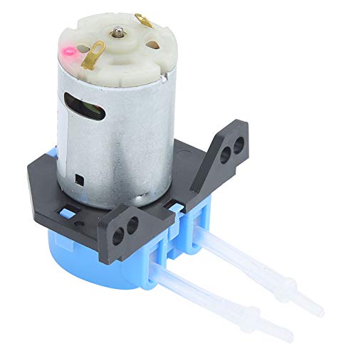 Multi Functional Mini Right Angle Peristaltic Dosing Pump 12V DC Engineering Plastic Black for Fine Chemical Industry (Blue)