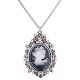 30 Tage Geld-zurück-Garantie Yaizlind Retro Versilbert Strass Inlay Mädchen hängende Kettenhalsketten für Frauen