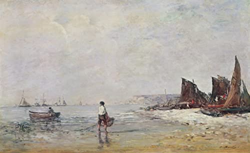 Eugène Louis Boudin poster vintage de Villerville | Art mural marin 60x90cm