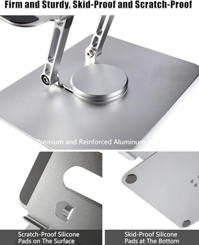 Base para portátil Vortex D086-plata rotativa 360 grados miniatura 6