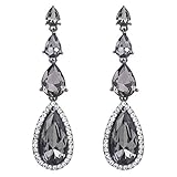BriLove Wedding Bridal Dangle Earrings for Women Elegant Multi Teardrop Long Chandelier Earrings...