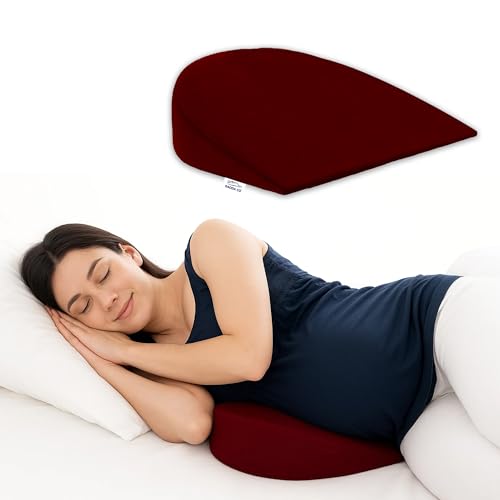 Image of GADDA CO Pregnancy Pillow for Women | Maternity Pillow for Pregnant Women Sleeping | Memory Foam Pregnancy Wedge Pillow for Belly & Back Support | Pillow for Maternity & Pregnant Moms | Maroon