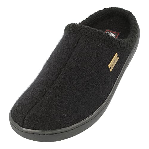 HAFLINGER Unisex AT Nordkap Wool Hard Sole Slippers (Black 03) EU 44 by HAFLINGER - Used condition - US$42.02
