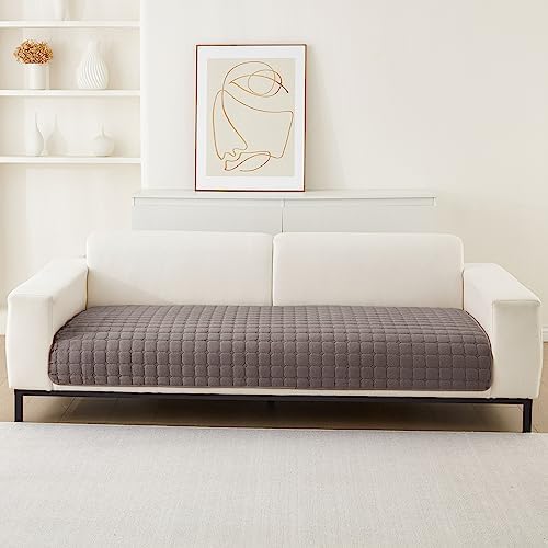 SHANNA Thick Rabbit Plush Sofa Cover 1 2 3 Seater, 2024 New Universal Non-Slip Corner Sofa Cover L Shape Super Soft Faux Fur Sofa Slipcovers for Living Room(Grey, 70 * 70cm Armrest or Backrest)