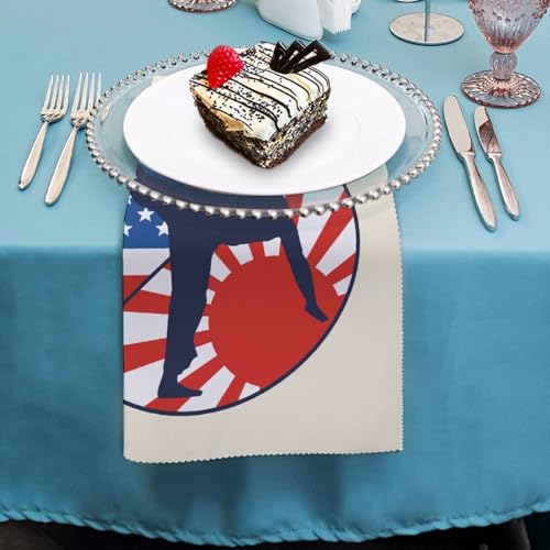 Servilletas cuadradas de karate reutilizables para mesa de comedor familiar 5