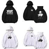 パーカー よふかしのうた 長袖 薄手/厚手 七草ナズナ フード付き パーカー 柔らかい コスプレ衣装 コスチューム レディース おしゃれ 個性 贈り物 誕生日 プレゼント アニメ グッズ 男女兼用 (XL/厚手,A)