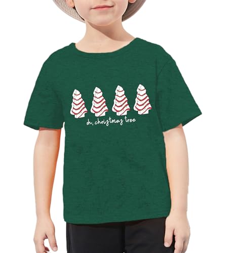 Image of Christmas Tree Shirt for Toddler Boys Girls Merry Christmas T-Shirts Short Sleeve Holiday Tee Xmas Gift Tops
