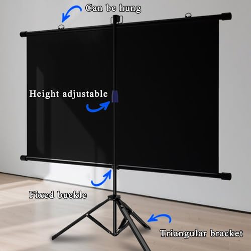 Pantalla para proyector portátil con trípode 72 pulg 4:3 miniatura 4