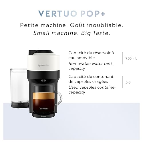 Nespresso Vertuo Pop+ Single Serve Coffee and Espresso Machine by Breville, Coconut White by Nespresso - Image 7