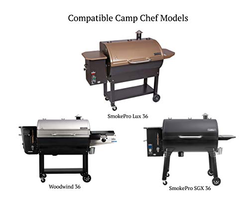 Patio King Grill Cover Replacement For Camp Chef Woodwind 36, Smokepro 36, All 36-Inch Pellet Grills - Upgraded Heavy Duty, Ultra-Durable, All-Weather Pellet Grill Cover (Gray) #TOP7