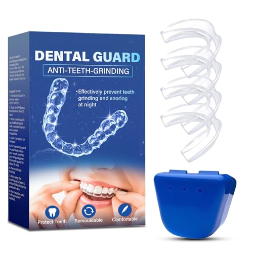 Mouth Guard for Clenching Teeth at Night, Professional Night Guards for Teeth Grinding with Hygiene Case(4Piece Set/2Sizes)