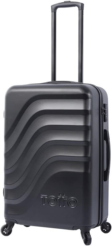 Totto - Travel in Style and Comfort with the BAZY Medium 360 Degree Suitcase - for Unisex Adults - Black
