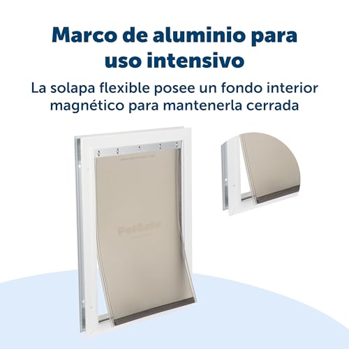 Miniatura 3 de Petsafe Staywell, Puerta De Aluminio Para Perros Y Gatos, Puerta De Entrada Y Salida, Gatera, Panel De Cierre Resistente Incluido, Aislante, Fácil De Instalar, Xl: Máx. 100 Kg