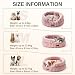 MEWOOFUN Stilvolle Katzenbetten für Katzen, weiches rundes Hundebett für kleine und mittelgroße Hunde, waschbares, beruhigendes Haustierbett (Rosa, S)
