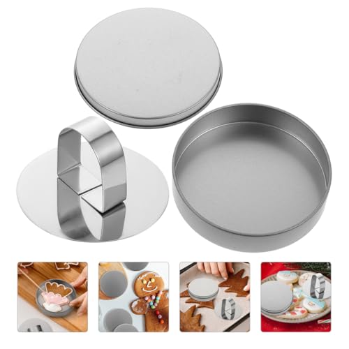 DEARMAMY Korean Sugar Candy Making Tools 2pcs Sugar Game Kit Games Cookie Press Molds with Tinplate Storage Box Cake Decoration Tool Stamper - Thumbnail 2