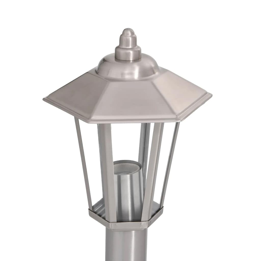 Lampada da Terra per Esterni Argento 120 cm in Acciaio Inox,Lampade da Terra,Lampada da Terra Moderna,Lampade da Terra per Soggiorno-4006383