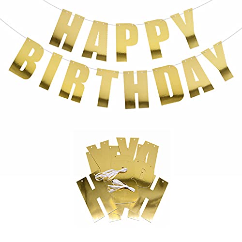 Catálogo para Comprar On-line Pancartas y estandartes para comprar hoy. 41 Banner de feliz cumpleaños │ Dorado │Happy Birthday Banner Decoration │ Decoración de fiesta de guirnaldas │ Decoraciones para fiestas de cumpleaños │ Pancarta...