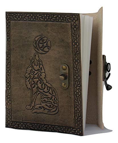 Carnet de croquis cuir loup gris anthracite idée cadeau originale