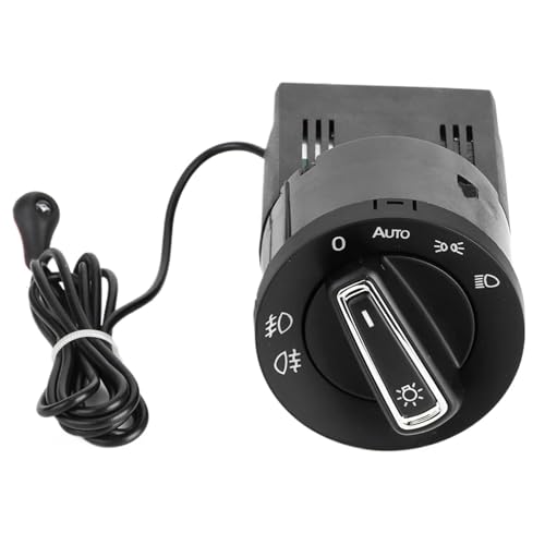 SWVYDC Interruptor de iluminación Ajuste para MK4 1C0941531 3BD941531, módulo de Sensor de luz de Interruptor de Control de lámpara de Faro automático Indicator Light Stalk Switch