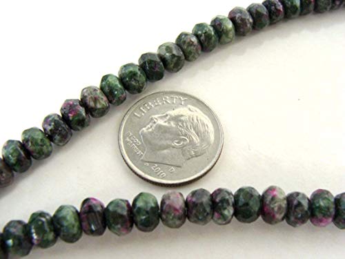 Rubis Zoisite perles rondes à facettes 5-6mm pour création bijoux DIY - 2