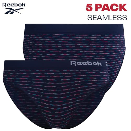 Image of Reebok Womens Bikini Underwear - 5 Pack Soft Stretch Performance Tag Free Briefs Bikini Panties Seamless Underwear for Women
