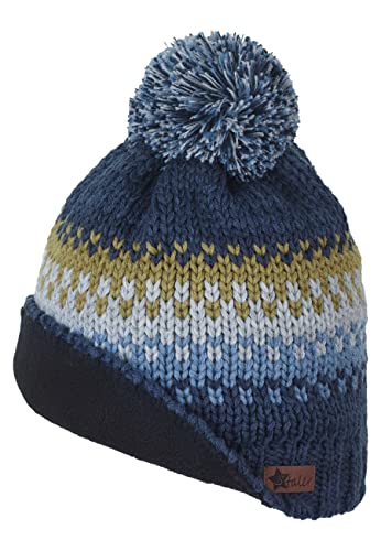 Bonnet à pompon dégradé tricoté pour enfant style moderne mixte