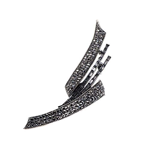 Broche hivernale noire et brillante pour sublimer vos manteaux et écharpes