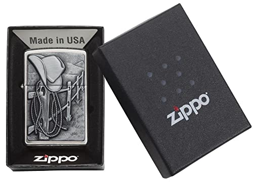 Encendedor Zippo personalizado con grabado cowboy miniatura 4