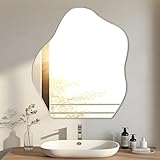 grand miroir mural salle a manger 【Miroir mural multi-styles】Ce miroir salle de bain en verre sans cadre reflète la lumière à 360 degrés sans angle mort, créant un effet visuel transparent et lumineux. Il s'adapte à une variété de styles d'intérieur, tels que les styles moderne, nordique et industriel, ajoutant une touche de luxe aux espaces tels que les salles de bains, les chambres et les entrées.