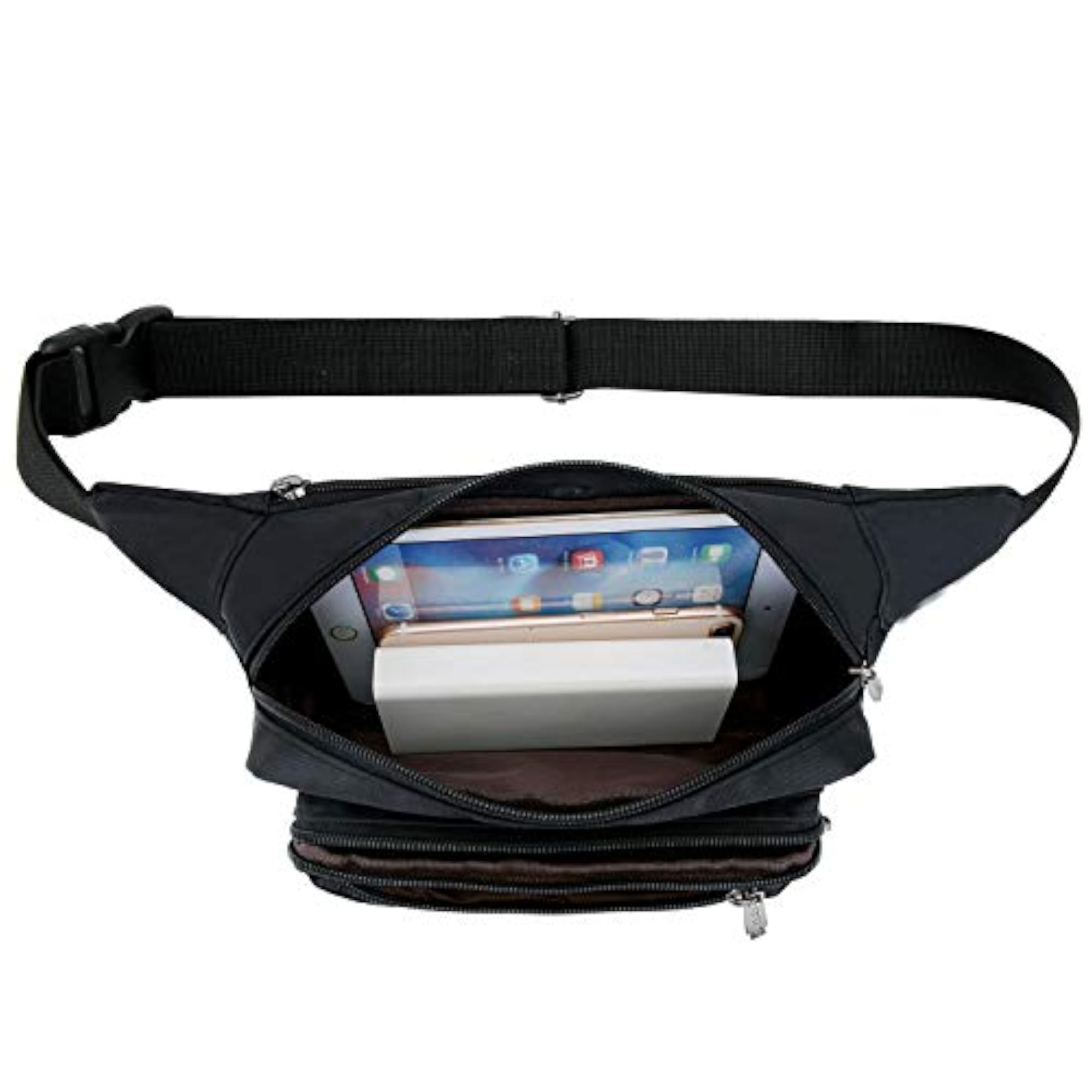 Waterproof Bumbag Fanny Pack for Sport Hiking, Black