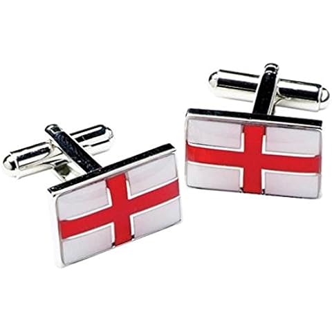 St. George's Cross Design Cufflinks in Gift Box England - Onyx-Art London GMC66 Cover