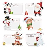 120 Stück Aufkleber Weihnachten Christmas Weihnachtsmann Geschenkaufkleber Beschreibbar Etiketten Selbstklebend Deko Marmelade Sticker Weihnachtssticker Weihnachtsaufkleber Klebeetiketten