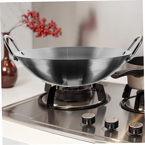 Wok de cocina en acero inoxidable con doble asa ergonómica miniatura 6