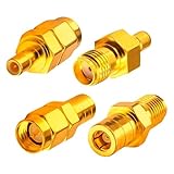 SAFER GIGGLES - 4 Types SMA to SMB RF Coaxial Adapter Kit, Male to Female Connectors, DAB Aerial Adapters for XM Satellite Radio Antenna |Car RADIOS| Splitter|GPS