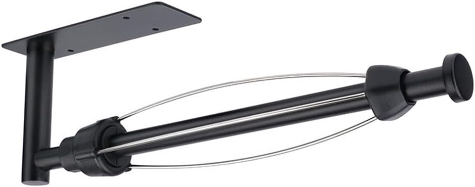 Cabinet with Damping Stainless Steel Kitchen Paper Towel Holder Punch Free Black Roll