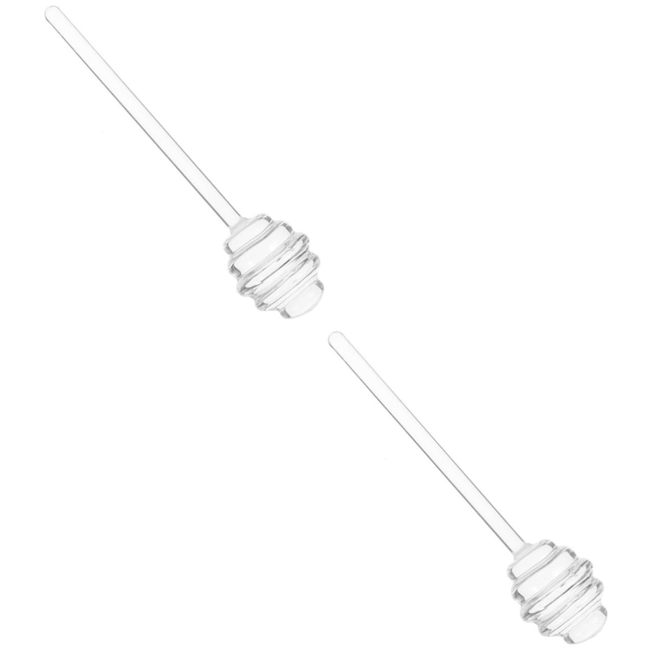2pcs Honey Stirrer honey twirler honey jar stick honey scoop honey dispenser stick jam syrup wand syrup dipper stick honeycomb stick cocktail Troubleshooter to rotate re-usable
