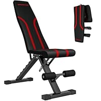 SPORTNOW Foldable Weight Bench, Adjustable Incline Flat Bench Press with 6-Level Backrest, 4-Level Seat, Leg Extension for Home Gym Workout Full Body Strength Training