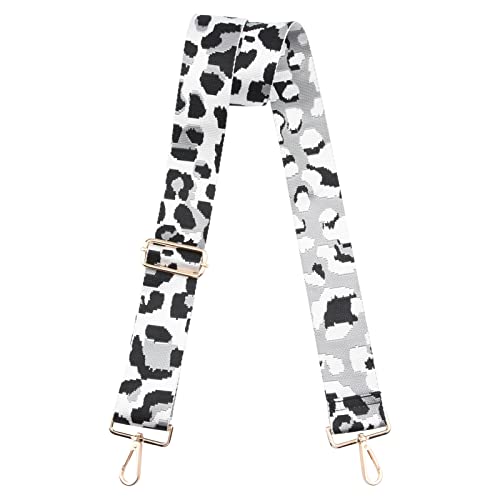 JOELELI Breiter Schultergurt für Taschen, Verstellbarer Kreuzträger Leoparden Ersatzgurt Taschengurt Abnehmbarer Riemen für Frauen Männer Mädchen Handtaschen Taschen zum wechseln(Weiß) Cover