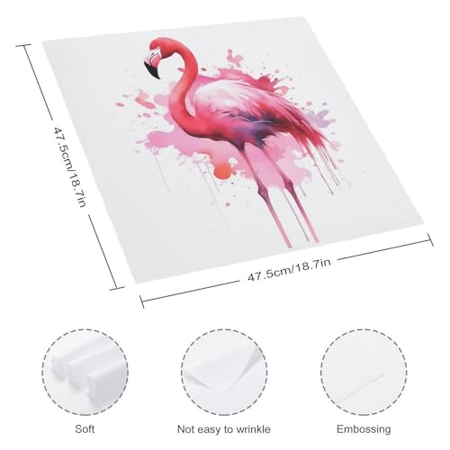 Servilletas de tela JTKBNVM florales cuadradas 47.5x47.5 cm 4 pcs miniatura 2