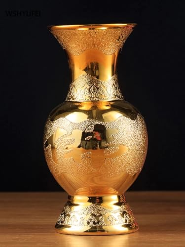 Vase bouddhiste Guanyin 25 cm bouteille purification eau offrandes temple